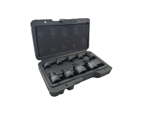 9 Piece Stubby Impact Spline Bit Socket Set M4 to M18 Low Profile, Image 2