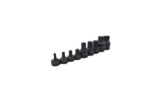 9 Piece Stubby Impact Spline Bit Socket Set M4 to M18 Low Profile, Image 4