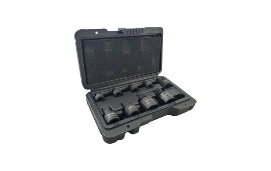 9 Piece Stubby Impact Spline Bit Socket Set M4 to M18 Low Profile, Image 7