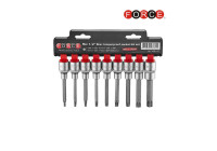 9pc 1/2" DR. Star tamperproof socket bit set (100mmL)