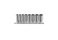Force 1/2" Socket set long 6-sided SAE 8-piece
