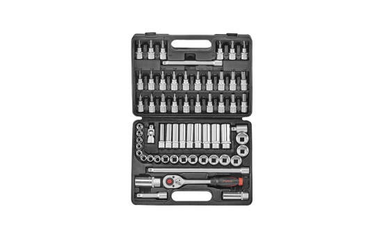 Force 3/8" 6-sided Flank socket set 61-piece