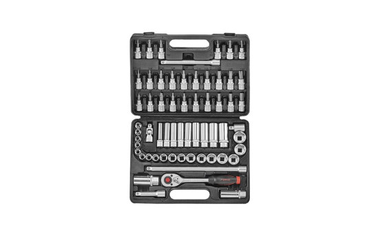Force 3/8" 6-sided Flank socket set 61-piece, Image 2