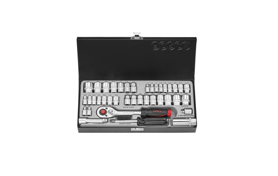 Force 3391 3/8 Socket Set 12-point SAE 39 pieces, Image 2