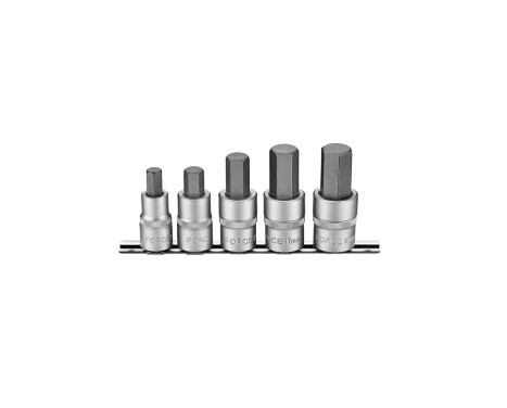 Force 4056 1/2 Bit Socket Set Hexagon 5 Piece