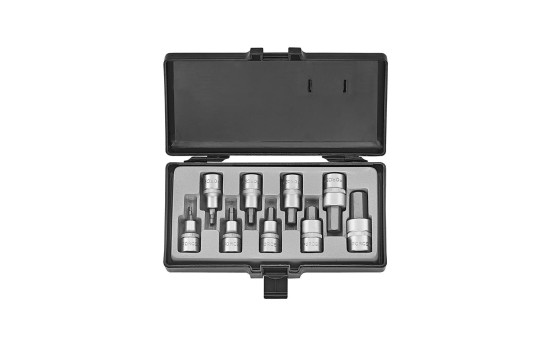 FORCE 4101S 1/2″ Bit Socket Set Hexagon SAE 9-piece