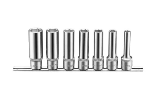 Force Socket Set 1/2" 6-sided long 7 pieces