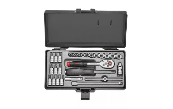 Force Socket Set 1/4" 12-sided 28 pieces