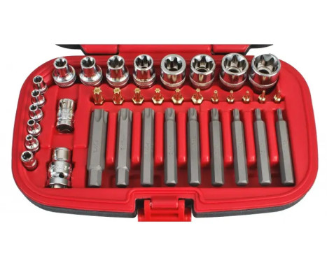 Rooks Torx Socket set 1/2, 3/8, 1/4, 36-piece