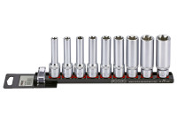 Socket set 1/2 ", TX-E long 9-pin on rail