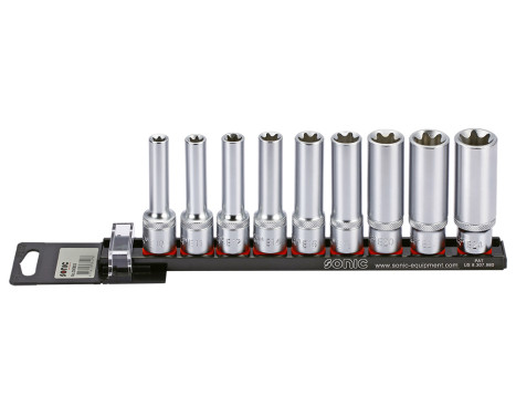 Socket set 1/2 ", TX-E long 9-pin on rail