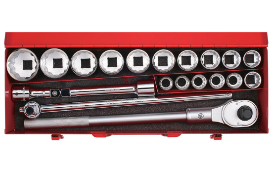 Socket set 3/4 ", 12-side 20-pcs.