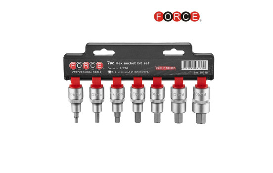 7pc 1/2" DR. Hex socket bit set