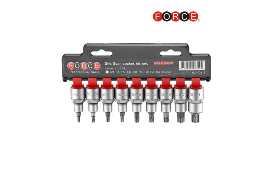 9pc 1/2" DR. Star socket bit set