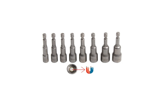 Drill Bit Sockets Magnetic 8 Pieces