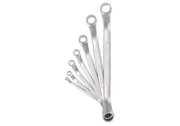 Double ring wrench set 45° (SAE) 7 pieces.