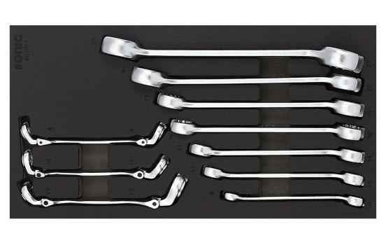Sonic Ring wrench set "open model" 8 - 27 mm 10-piece