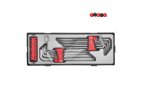 Angle wrench and bit set 30 pieces