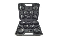 15pc Cup type oil filter wrench set