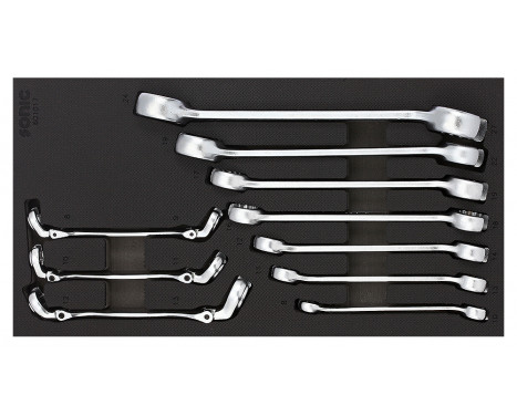 Sonic Ring wrench set "open model" 8 - 27 mm 10-piece