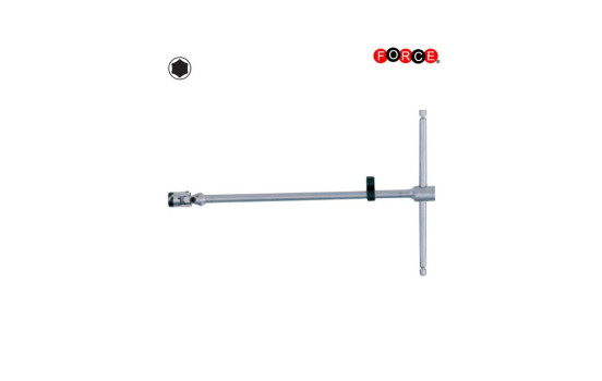 Force 3/8'' Universal T-handle wrench flexible 14 450mm, Image 2
