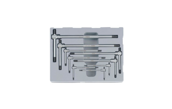 Force Adjustable T-Handle Allen Key Set 9 Piece, Image 2