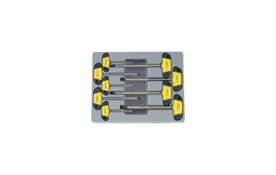 T-handle hex key set SAE 9 pieces