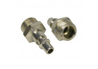 Adapter 1/4 inch male male thread 3/8 inch 2 pieces