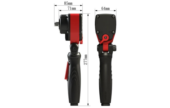 Rooks Impact wrench, hinged 1/2", 500 Nm, L: 85 Mm, Image 3