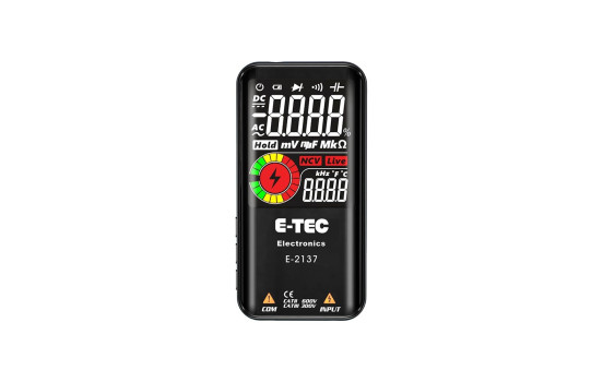 Automatic digital multimeter incl. test points, red-black