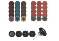 Rooks Sanding and polishing discs, 50 mm flexipad, 6 mm shaft, set of 35