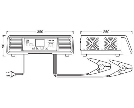 Battery charger OSRAM BATTERYcharge PRO 100A, Image 3