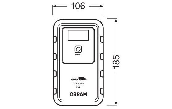 Osram battery charger 12/24 volt 8 amps, Image 6
