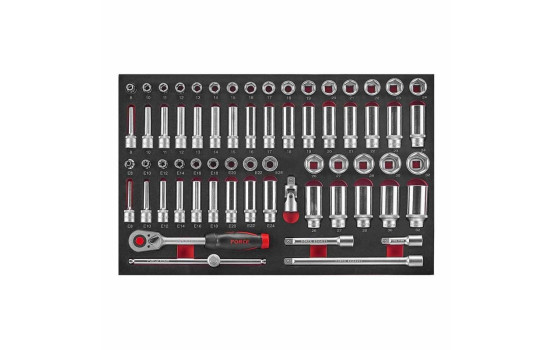 Force 1/2" Socket and Wrench Set 66 Pieces (EVA), Image 2