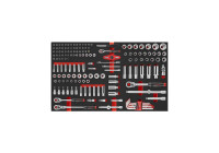 Force 1/4", 3/8" & 1/2" Socket and Wrench Set 162 Piece (EVA)