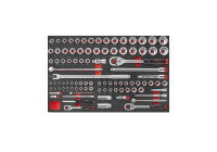 Force 1/4", 3/8" & 1/2" Socket and Wrench Set 95-piece (EVA)