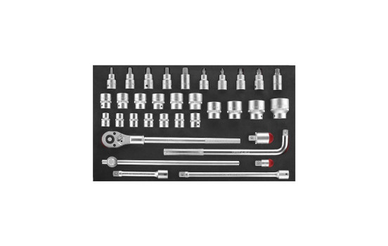Force 3/4" Socket and Wrench Set 34-piece (EVA)