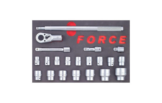 Force Socket Set with Ratchet 3/4" 21-piece (EVA), Image 2