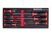 Rooks Slotted screwdriver set, 7 pieces