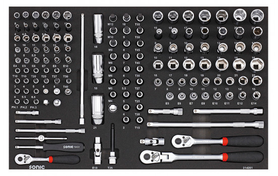 Socket set 1/4" & 3/8", 142-piece