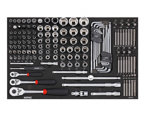 Sonic Socket Set 1/4", 3/8" & 1/2", 160 Piece