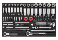 Sonic Socket Set 1/4", 3/8" & 1/2", Metric 93 pcs