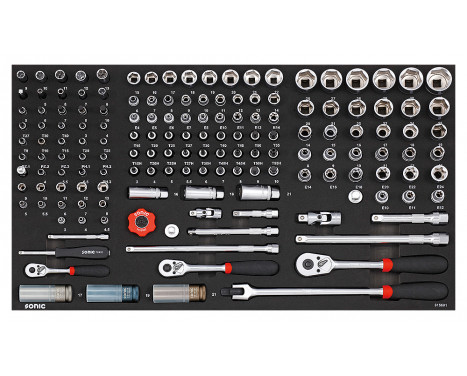 Sonic Socket Set 1/4", 3/8" & 1/2", SFS Jumbo 156 pcs