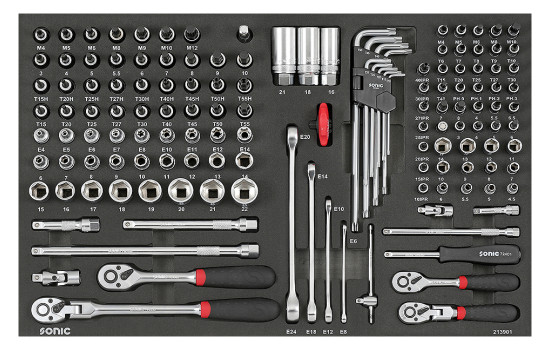 Sonic Socket Set 1/4" & 3/8", 139 Piece