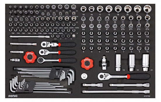 Sonic Socket Set 1/4" & 3/8", 157 pcs