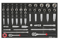 Sonic Socket Set 1/4" & 3/8", 65 Piece