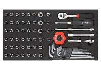 Sonic Socket set 1/4", SFS 1/3 61-piece