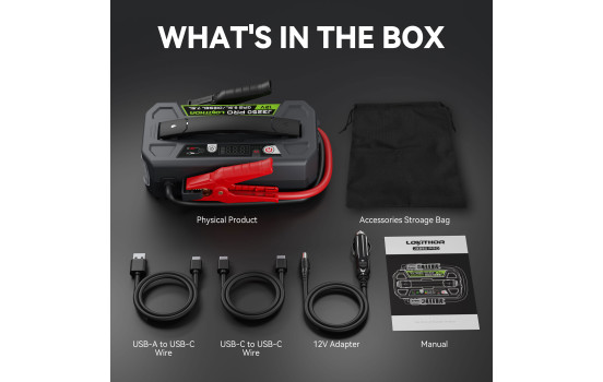 Lokithor Jumpstarter J3250 PRO 12V 3250A, Image 8