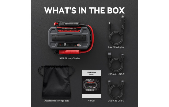 Lokithor Jumpstarter J403HD Heavy Duty Series 12V 10,000A, Image 11