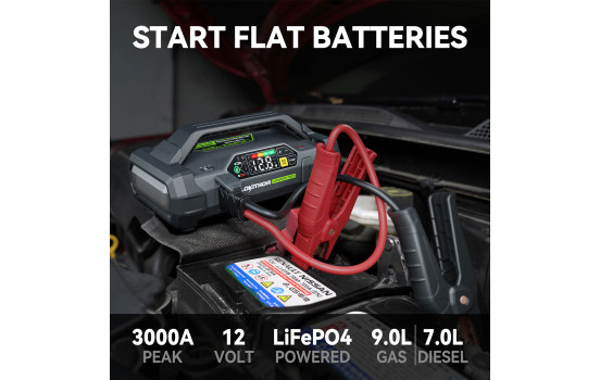 Lokithor Jumpstarter JA3000 PRO + Air Compressor 12V 3000A, Image 4